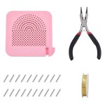 Kit de gabarit de mise en forme de fil de bijouterie plaque en plastique avec b�tons en alliage pince ...