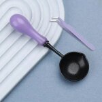 Kit d'outils de tampon de sceau d'avertissement, pole a laque avec manche en bois, cuillre w155, four ...