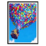 Kit de peinture diamant 5d (maison de ballons, 30 x 40 cm), broderie complte en strass pour dcoration ...