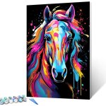Kit de peinture a l'huile numrique sur toile avec pinceaux et pigments acryliques - graffiti color ...
