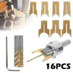 Kit de fabrication de perles en bois, 16 pièces, avec fraises en carbure cémenté, pour bijoux et loisirs ... Kit de fabrication de perles en bois, 16 pièces, avec fraises en carbure cémenté, pour bijoux et loisirs ...