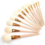Kit de pinceaux a pochoir en bois - 12 pices pour peinture acrylique, aquarelle, huile - poils naturels ...