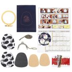 Kit de sac de broderie de fleurs bricolage sac en tissu bricolage porte - cl�s points de croix ensembles ...