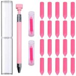 Kit de stylos, 2 stylos a cire et 32 stylos a cire (rose)