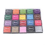Kit de tampons encreurs de couleur 20 couleurs pour enfants tampon encreur educatif 4x4cm pour usages ...