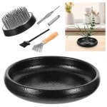 Kit de vase ikebana, vase ikebana en cramique pour fleurs, rcipient peu profond