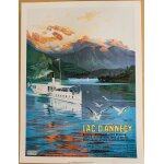 Lac d'annecy - hugo d'alesi - 30x40cm - affiche / poster envoi en tube
