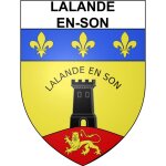 Lalande - en - son 60 ville sticker blason ecusson autocollant adhésif - taille : 8 cm Lalande - en - son 60 ville sticker blason ecusson autocollant adhésif - taille : 8 cm