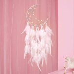 Led dream catcher handmade dream catcher dcoration bohme pour la suspension murale decor gift (rose) ...