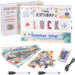 Light box, bote a lumire led a couleurs changeantes, bote a lumire 16 couleurs, avec 351 etiquettes ...