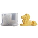 Lion r�sine moule bureau ornements moule animal bougie moule pour la fabrication de bougies