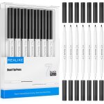 Loc - marqueurs noirs a double pointe compatibles avec cricut maker 3 / 4 / explore 3 / air 2 / air medium1. ...