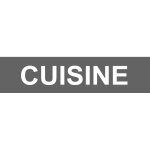 Local cuisine gris (29x7cm) - sticker / autocollant