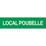 Local poubelle vert - 15x3. 5cm - sticker / autocollant