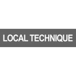 Local technique gris (29x7cm) - sticker / autocollant