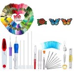 Looen - kit de fil a broder avec bote de rangement, fil de point de croix avec vgtd'enfile, couture ...