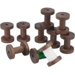 Lot de 10 bobines de fil vides en bois de 6, 1 x 4, 8 cm, couleur caf, grandes bobines de fil vides ...