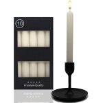 Lot de 10 bougies de table - beige - 18, 5 cm - dure de combustion : 7, 5 heures - bougies pointues ...