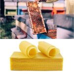 Lot de 10 feuilles de cire d'abeille en nid d'abeille pour la fabrication de bougies - feuilles de cire ...