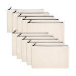 Lot de 10 sacs en toile vierges pour le bricolage, le maquillage et l'organisation de petits objets