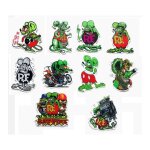 Lot de 10 stickers rat fink 6 a 7 cm kustom kulture autocollant deco voiture Lot de 10 stickers rat fink 6 a 7 cm kustom kulture autocollant deco voiture