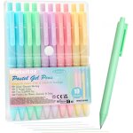 Lot de 10 stylos a bille rtractables - 0, 5 mm - encre de couleur - pour ecriture lisse - stylos a encre ...