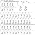 Lot de 100 crochets de boucles d'oreilles en acier inoxydable 304, crochets de poisson, fils de boucles ... Lot de 100 crochets de boucles d'oreilles en acier inoxydable 304, crochets de poisson, fils de boucles ...
