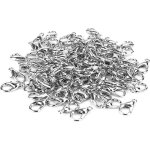 Lot de 100 fermoirs mousquetons en alliage m�tallique, pinces a homard pour colliers, bracelets, accessoires ...