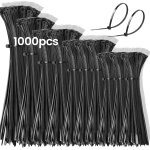 Lot de 1000 attaches de câble en nylon robuste pour gestion de câbles, maison, jardin, bureau et bricolage ... Lot de 1000 attaches de câble en nylon robuste pour gestion de câbles, maison, jardin, bureau et bricolage ...