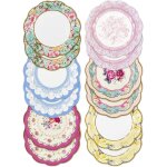 Lot de 12 - 17cm, assiettes en papier, style ancien, motifs florale parfait pour anniversaire, baby shower, ... Lot de 12 - 17cm, assiettes en papier, style ancien, motifs florale parfait pour anniversaire, baby shower, ...