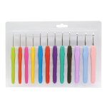 Lot de 12 crochets a tricoter en aluminium ¿ outils de tricot multicolores avec poignée en caoutchouc, ... Lot de 12 crochets a tricoter en aluminium ¿ outils de tricot multicolores avec poignée en caoutchouc, ...