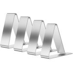 Lot de 12 pinces a nappe r�glables en acier inoxydable de 4, 5 cm pour ev�nements int�rieurs et ext�rieurs ...