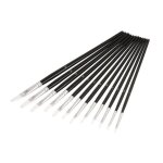 Lot de 12 pinceaux a aquarelle a face plate pour peinture a la gouache, a l'acrylique et a l'aquarelle ...