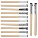 Lot de 12 rallonges de crayons en bois pour artistes avec poigne en mtal rglable et porte - fusain ...