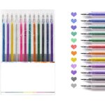 Lot de 12 stylo gel paillette, feutres de coloriage glitter, stylos a encre gel paillete, 12 couleurs ...