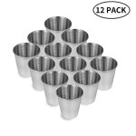 Lot de 12 verres a liqueur, verre a liqueur en acier inoxydable, stamper pearl