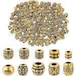 Lot de 150 perles intercalaires dores antiques, 10 styles, en alliage, style tibtain, petites perles ...