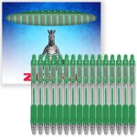 Lot de 16 stylos a bille rtractables a pointe de 1 mm dans un coffret cadeau en carton pour l'cole, ...