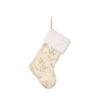 Lot de 2 bas de no�l tricot�s de 50 cm pour d�coration et sacs cadeaux