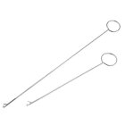 Lot de 2 crochets tournants en acier inoxydable pour projets de couture et de tricot