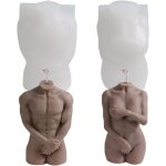 Lot de 2 moule bougies portrait fminin, moule a bougie en silicone 3d bougie bricolage moule pour fabrication ...
