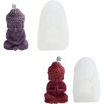 Lot de 2 moules en silicone pour bougies, méditation chantant bouddha bougie moule, 3d figures bougies ... Lot de 2 moules en silicone pour bougies, méditation chantant bouddha bougie moule, 3d figures bougies ...