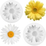 Lot de 2 moules en silicone en forme de marguerite pour la fabrication de bougies 3d en rsine et argile ...