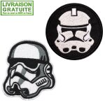 Lot de 2 patchs ecussons star wars stormtroopers soldats imp�riaux - thermocollants