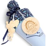 Lot de 2 pendentifs en bois pour sac d'cole, dcoration rentre scolaire, sac a sucre (girl)