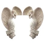Lot de 2 sculptures d'angle en forme d'aile d'ange pour d�coration de cadre de porte