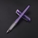 Lot de 2 stylos plume transparents a pointe moyenne encre non incluse violet Lot de 2 stylos plume transparents a pointe moyenne encre non incluse violet