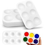 Lot de 20 palettes de mlange, 6 grilles, rectangulaires, en plastique, pour artistes aquarelles acryliques, ...