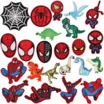 Lot de 20 patchs brods en tissu reprsentant des dinosaures spider - man