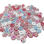 Lot de 200 boutons pour artisanat / couture, mélangés avec des boutons en bois colorés, 15 mm nouveau ... Lot de 200 boutons pour artisanat / couture, mélangés avec des boutons en bois colorés, 15 mm nouveau ...